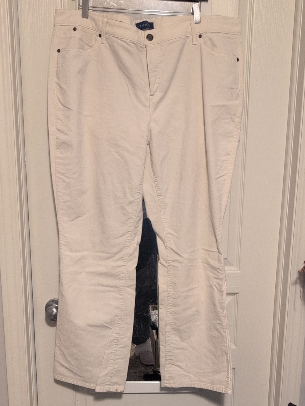 Talbots Cream Boot-Cut Women’s Corduroy Pants